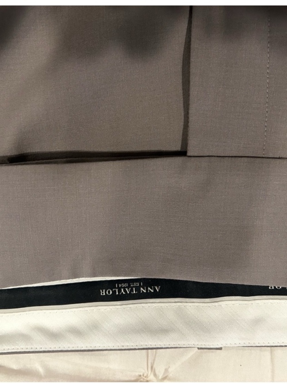 Ann Taylor Taupe Single-Button Suit Jacket and pants size 14 Taupe/gray - Picture 7 of 10